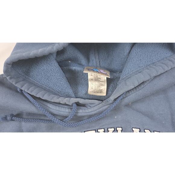 Y2K Disneyland Grumpy Hoodie XL Faded Blue Distressed Worn Cozy Vintage Vibes - Picture 5 of 5
